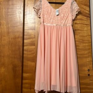 Torrid Blush Sequins Lace Midi Dress Size 16